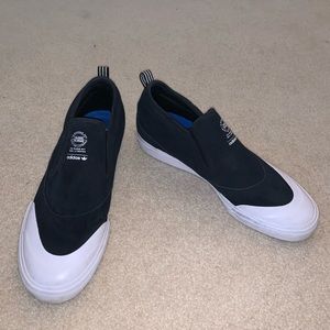 Black Adidas Nizza RF Slip-ons